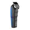 Black and blue grooming clipper on a white background