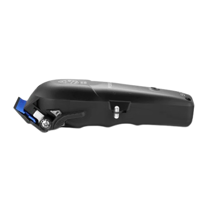 Black grooming clipper on a white background