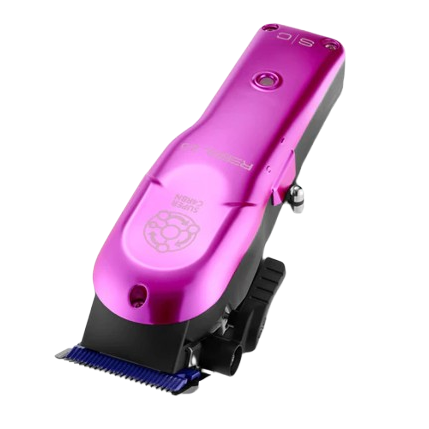 Pink hair clipper on a white background