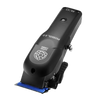Hair clipper with blue comb on a white background