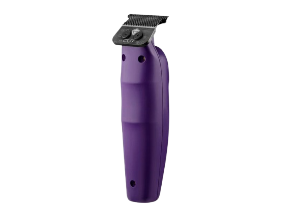 Purple grooming trimmer on a white background