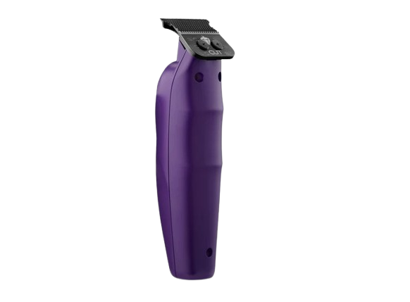 Purple grooming trimmer on a white background