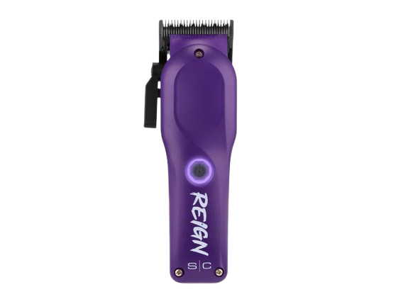 StyleCraft Purple hair clipper with 'Reign' branding on a white background