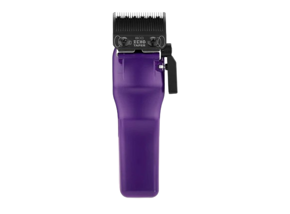 Purple hair clipper on a white background