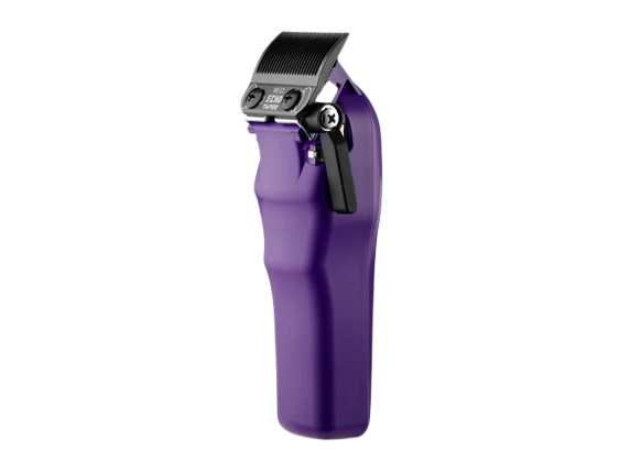 Purple hair clipper on a white background