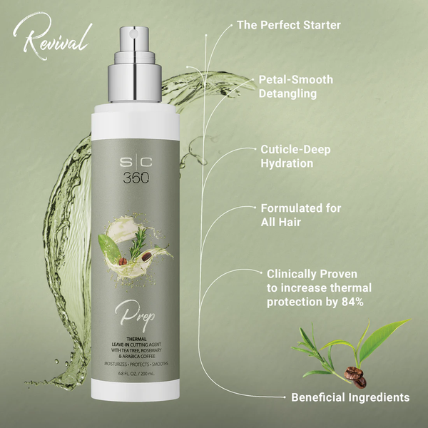 Hair care product with text on a green background