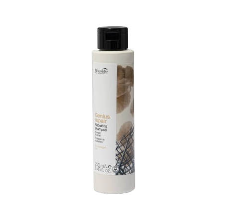 Shampoo bottle with black cap on a white background