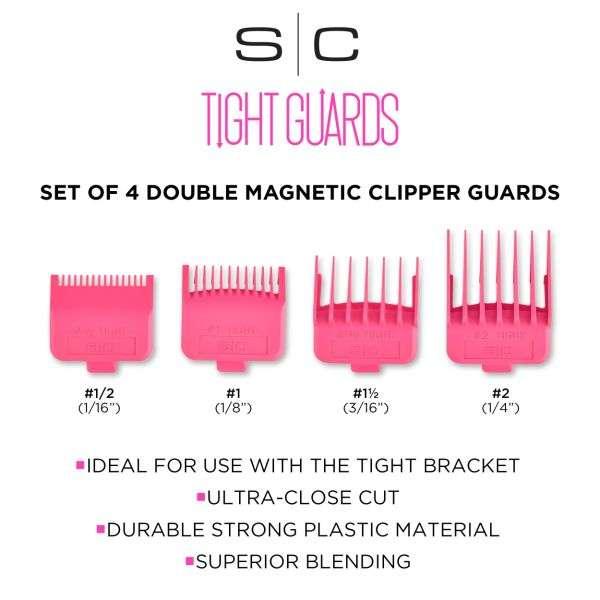 Stylecraft Tight Guards - Barber Hairstylist Dub Neodymium Plastic - 4 Assorted Sizes SCTGPK