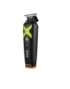 Black and green grooming tool with brand logo on a white background